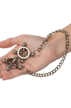 Cal Exotics 4-Point Nipple Press With Chain -Anal sexleketøy butikk p 4 point nipple press with chain 3 135717