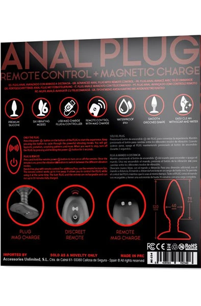 Action Asher Butt Plug Remote Control 6 Action Asher Butt Plug Remote Control - Bilde 4