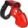 Cocklock Adjustable Cock Cuff Chastity Device Red -Anal sexleketøy butikk p adjustable cock cuff chastity device red 122123