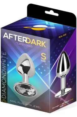 Afterdark Diamond White Anal Plug S -Anal sexleketøy butikk p afterdark diamond white anal plug s 3 002546