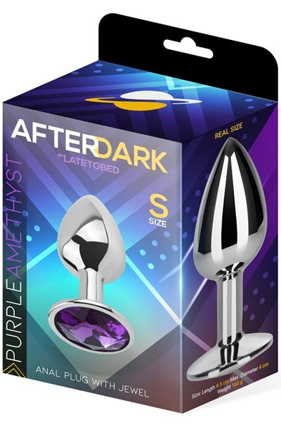 Afterdark Purple Amethyst Anal Plug S 5 Afterdark Purple Amethyst Anal Plug S - Bilde 3