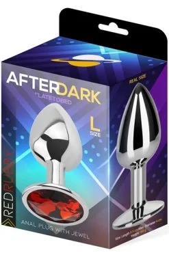 Afterdark Red Rubby Anal Plug L -Anal sexleketøy butikk p afterdark red rubby anal plug l 3 090607