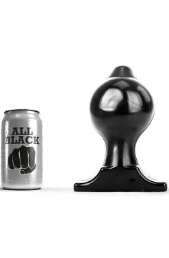 All Black Vinyl Anal Plug 17 Cm -Anal sexleketøy butikk p all black vinyl anal plug 17 cm 3