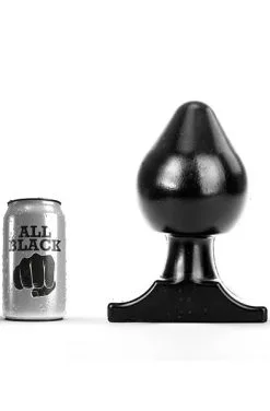 All Black Vinyl Anal Plug 19 Cm -Anal sexleketøy butikk p all black vinyl anal plug 19 cm 2