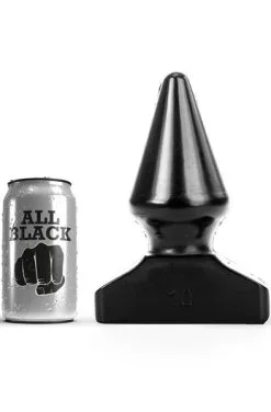 All Black Vinyl Anal Plug 20,5 Cm -Anal sexleketøy butikk p all black vinyl anal plug 20 5 cm 2