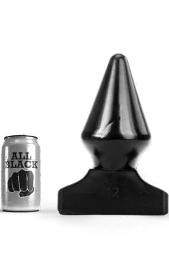 All Black Vinyl Anal Plug 23 Cm -Anal sexleketøy butikk p all black vinyl anal plug 23 cm 2