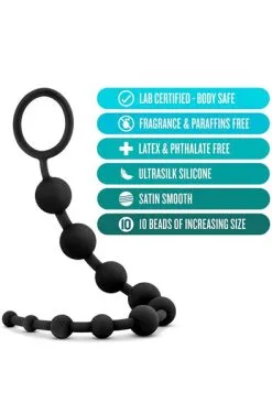 Blush Novelties Anal Adventures Platinum Anal Beads 31cm -Anal sexleketøy butikk p anal adventures platinum anal beads 31cm 2 225215