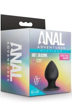 Blush Novelties Anal Adventures Platinum Anal Stout Plug Medium -Anal sexleketøy butikk p anal adventures platinum anal stout plug medium 3 152943