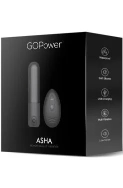 Gopower Asha Vibrating Bullet With Remote Control -Anal sexleketøy butikk p asha vibrating bullet with remote control 2 225025