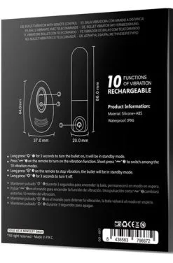 Gopower Asha Vibrating Bullet With Remote Control -Anal sexleketøy butikk p asha vibrating bullet with remote control 3 225025