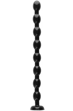 Shots Ass Snake Beaded Dildo Black 48 Cm