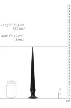 Shots Ass Spike Dildo Black 33 Cm -Anal sexleketøy butikk p ass spike dildo black 33 cm productimage 3 1