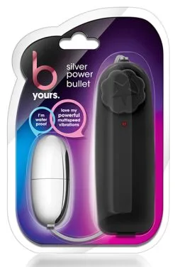 Blush Novelties B Yours Silver Power Bullet Black -Anal sexleketøy butikk p b yours silver power bullet black 2