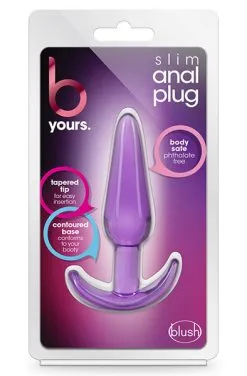 Blush Novelties B Yours Slim Anal Plug Purple -Anal sexleketøy butikk p b yours slim anal plug purple 3