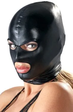 Bad Kitty Shiny Black Wetlook Mask