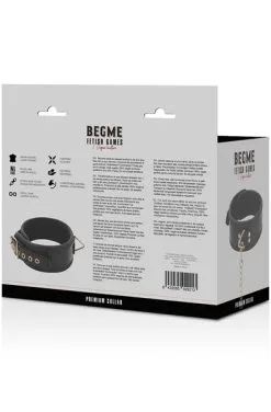 Begme Fetish Games Black Edition Premium Vegan Leather Collar -Anal sexleketøy butikk p black edition premium vegan leather collar 4 160612