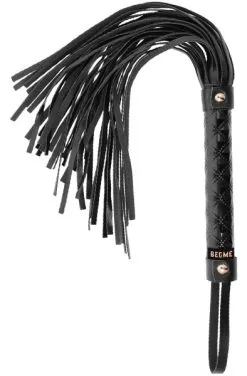 Begme Fetish Games Black Edition Vegan Leather Flogger
