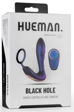 HUEMAN. Black Hole Anal Vibrator With Cockring -Anal sexleketøy butikk p black hole anal vibrator with cockring productimage 5 003942