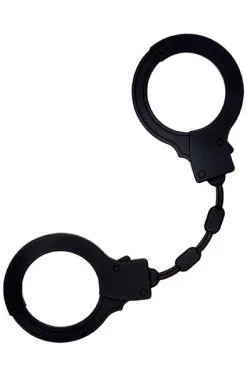 Sustainable Pleasure Black Silicone Handcuffs