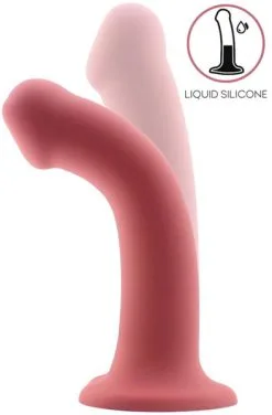Action Bouncy Liquid Silicone Flexible Dildo Burgundy 18cm