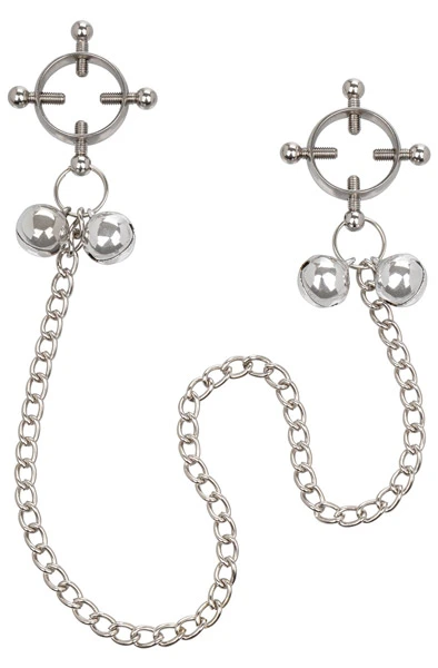 Cal Exotics 4-Point Nipple Press With Bells 3 Cal Exotics 4-Point Nipple Press With Bells