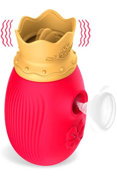 Ünihörn Clitoris Sucker With Tongue Massager Red 3 Ünihörn Clitoris Sucker With Tongue Massager Red