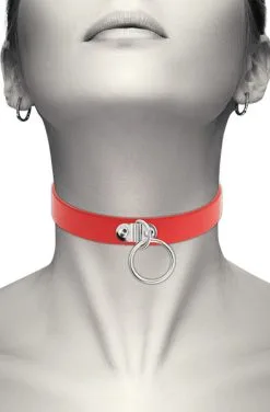 Coquette Hand Crafted Choker Fetish Red