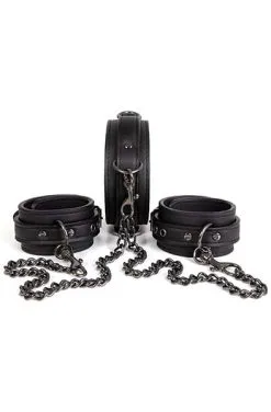 Please Be Kind! Dark Desire Collar With Ankle Cuffs
