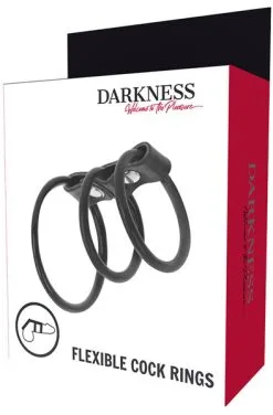 Darkness Flexible Cock Rings -Anal sexleketøy butikk p darkness flexible cock rings 3