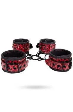Diabolique Dark Hog-Tie With Cuffs Red -Anal sexleketøy butikk p diabolique dark hog tie with cuffs red productimage 2