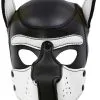 IntoYou Dog Hood Removable Muzzle White/Black