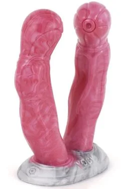 Pink Alien Double Monster Dildo Mini Dak 13 Cm -Anal sexleketøy butikk p double monster dildo mini dak 13 cm 3 152600
