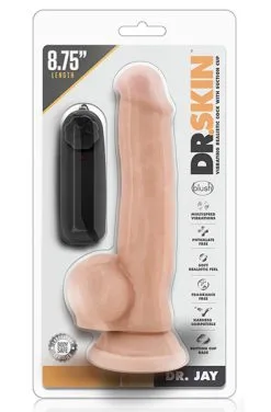 Blush Novelties Dr. Skin Dr. Jay Vibrating Cock 22cm -Anal sexleketøy butikk p dr. skin dr. jay vibrating cock 22cm 3
