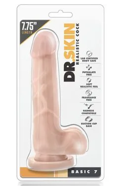 Blush Novelties Dr. Skin Realistic Cock Basic 18 Cm -Anal sexleketøy butikk p dr. skin realistic cock basic 18 cm 2
