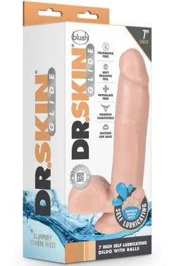 Blush Novelties Dr. Skin Self Lubricating Dildo 18cm -Anal sexleketøy butikk p dr. skin self lubricating dildo 18cm 3 164042