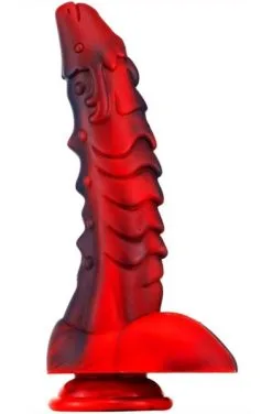 Monsterred Dragon Dildo Sarkan Black-Red 19 Cm