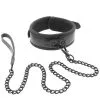 Dream Toys Blaze Collar And Leash Croco Black -Anal sexleketøy butikk p dream toys blaze collar and leash croco black 234514