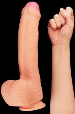 Lovetoy Dual Layer Platinum Silicone Cock 28 Cm -Anal sexleketøy butikk p dual layer platinum silicone cock 28 cm 3 145616