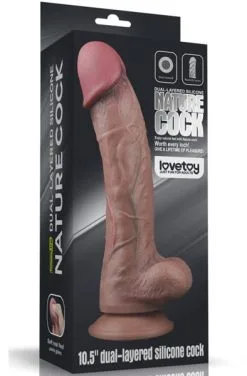 Lovetoy Dual Layered Platinum Silicone Cock 26,5 Cm -Anal sexleketøy butikk p dual layered platinum silicone cock 26 5 cm 4 102500