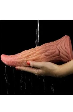 Lovetoy Dual Layered Platinum Silicone Tongue 25 Cm -Anal sexleketøy butikk p dual layered platinum silicone tongue 25cm 3 175623