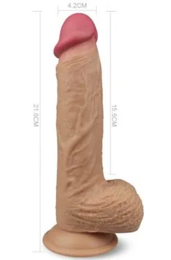 Lovetoy Dual Layered Rotating Nature Cock 21,5cm -Anal sexleketøy butikk p dual layered rotating nature cock 21 5cm 3 220134