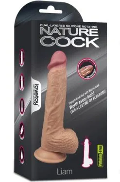 Lovetoy Dual Layered Rotating Nature Cock 21,5cm -Anal sexleketøy butikk p dual layered rotating nature cock 21 5cm 4 220134