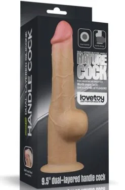 Lovetoy Dual-Layered Silicone Handle Cock 25 Cm -Anal sexleketøy butikk p dual layered silicone handle cock 25 cm 4 121719