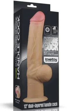 Lovetoy Dual-Layered Silicone Handle Cock 30 Cm -Anal sexleketøy butikk p dual layered silicone handle cock 30 cm 4 104939 1