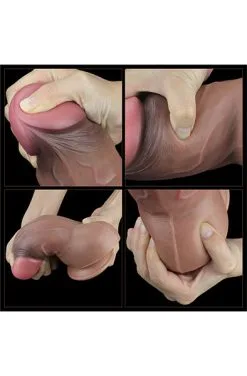 Lovetoy Dual-Layered Silicone Nature Cock 18 Cm -Anal sexleketøy butikk p dual layered silicone nature cock 18 cm 6 131053