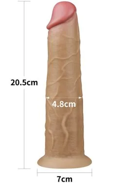 Lovetoy Dual-Layered Silicone Vibe With Rotation 20,5cm -Anal sexleketøy butikk p dual layered silicone vibe with rotation 20 5cm 2 125545