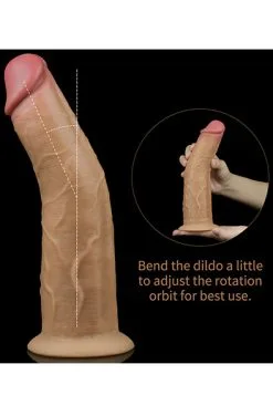 Lovetoy Dual-Layered Silicone Vibe With Rotation 20,5cm -Anal sexleketøy butikk p dual layered silicone vibe with rotation 20 5cm 5 125545