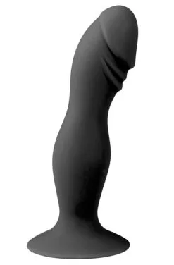 Easytoys Black Silicone Suction Cup Dildo