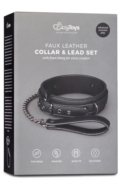Easytoys Fetish Collar With Leash 5 Easytoys Fetish Collar With Leash - Bilde 3