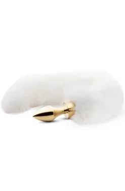 Easytoys Fox Tail Plug Gold/White